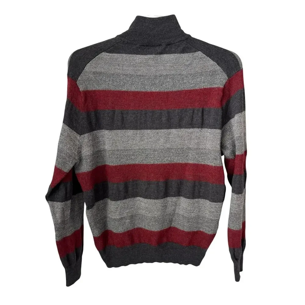 Jos A Bank Signature Collection Merino Wool Pullover 1/4 Zip Preppy Classic XL